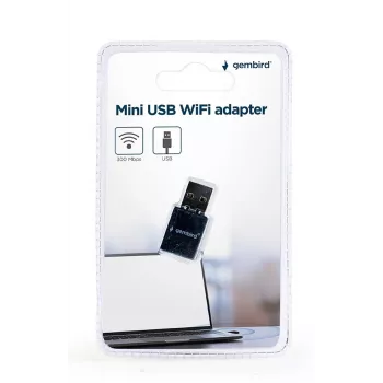 USB 2.0 WLAN adaptér Gembird WNP-UA300-01 — RTL8192EU, 2,4 GHz, 802.11b/g/n, 300 Mbit/s