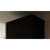 Šatníková skriňa cama meble PAFOS 2D BASE 90×55,5×45 cm čierna matná, 2-dverový rám