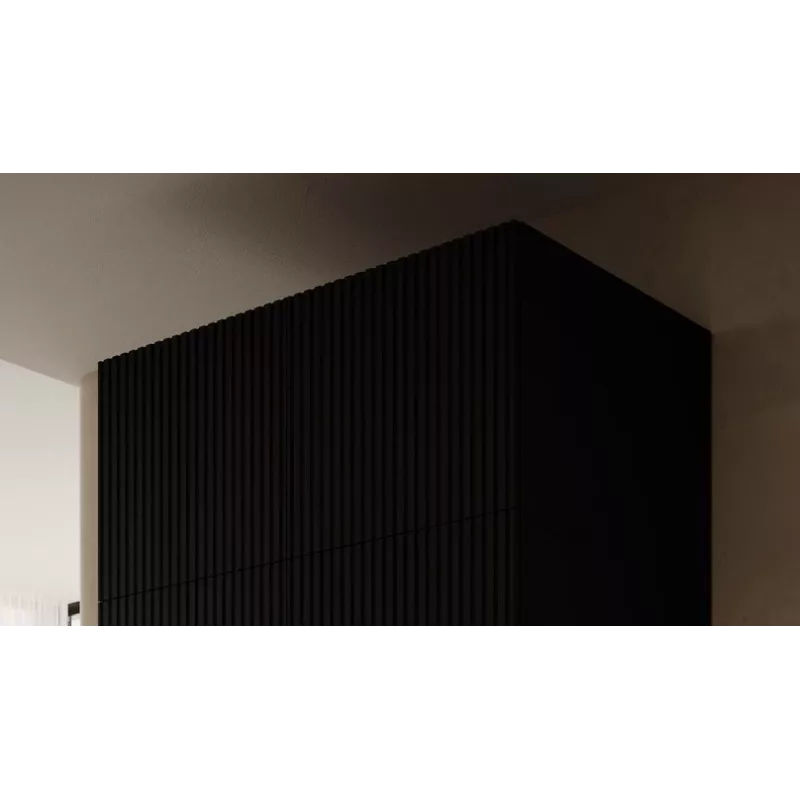 Šatníková skriňa cama meble PAFOS 2D BASE 90×55,5×45 cm čierna matná, 2-dverový rám