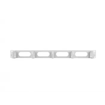 Rackový panel na vedenie káblov LANBERG AK-1205-S, 1U kov, 19 palcov (48,3 cm), hĺbka 80 mm, sivý