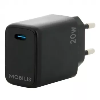 Mobilis - napájací zdroj - rýchly - 20 Watt - PD/PPS (24 Pin USB-C) - čierny - Európa (001361)
