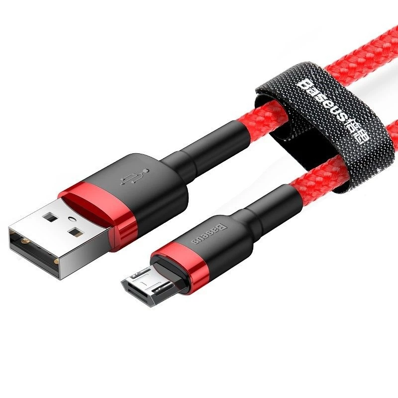 USB kábel Baseus CAMKLF-C09 2m USB A na Micro-USB B červený