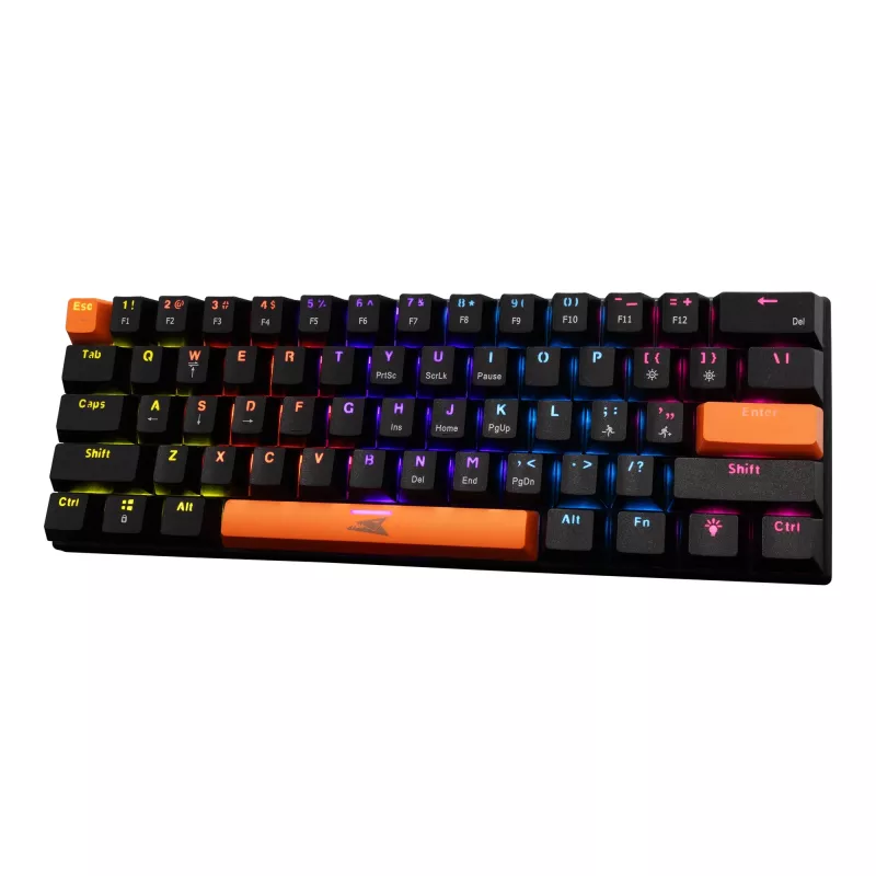 Mechanická klávesnica Baracuda Dolphin čierna US layout s Red Switches