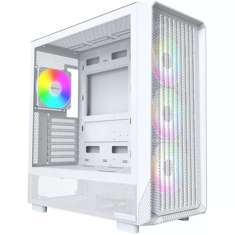 PC skriňa Montech X5 Midi Tower biela ATX 3x140 mm ventilátory