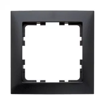 Nástenná doska/kryt vypínača Berker 10119949 — antracit, termoplast, bezskrutkový, 80,5×80,5 mm