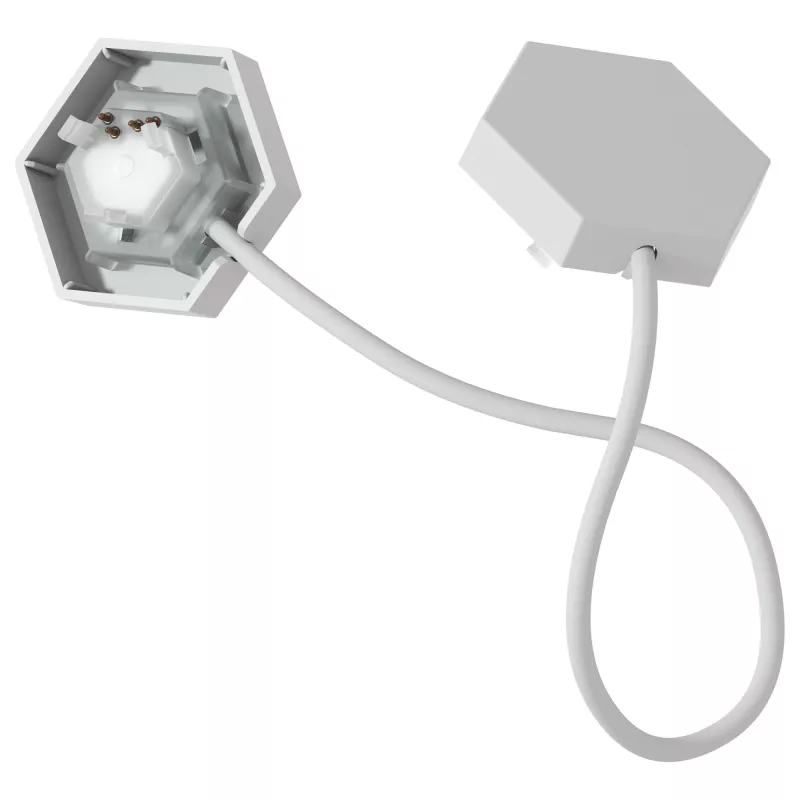Svetelný konektor Nanoleaf Flex — biely, 0,24 m kábel, balenie 3 ks
