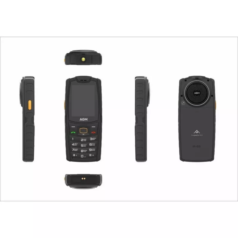AGM M6 4G odolný outdoorový tlačidlový telefón (typ bar), IP68/IP69K, MIL-STD-810H, bez napájacieho zdroja