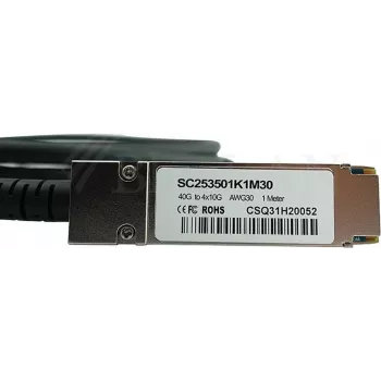 DAC kábel CBO QSFP na 4x10G SFP+ CBL-QSFP-4x10GSFP-PASS-1M 1 m pasívny, priamo pripojiteľný