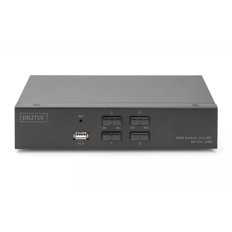 KVM prepínač Digitus DS-12891 4x1 DP USB 4K Ultra HD