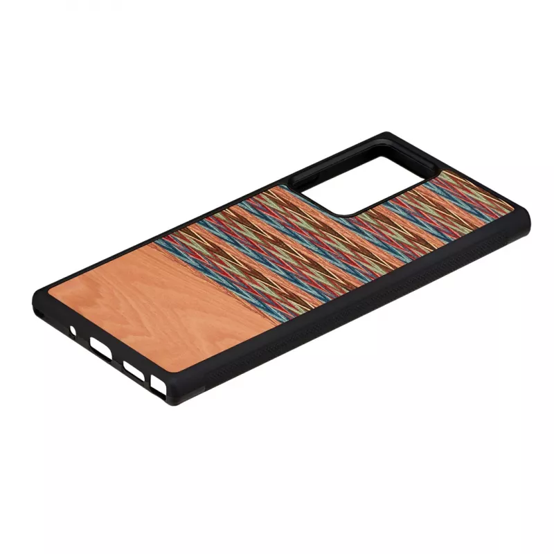 Puzdro na smartphone Man and Wood Galaxy Note 20 Ultra hnedá károvaná čierna