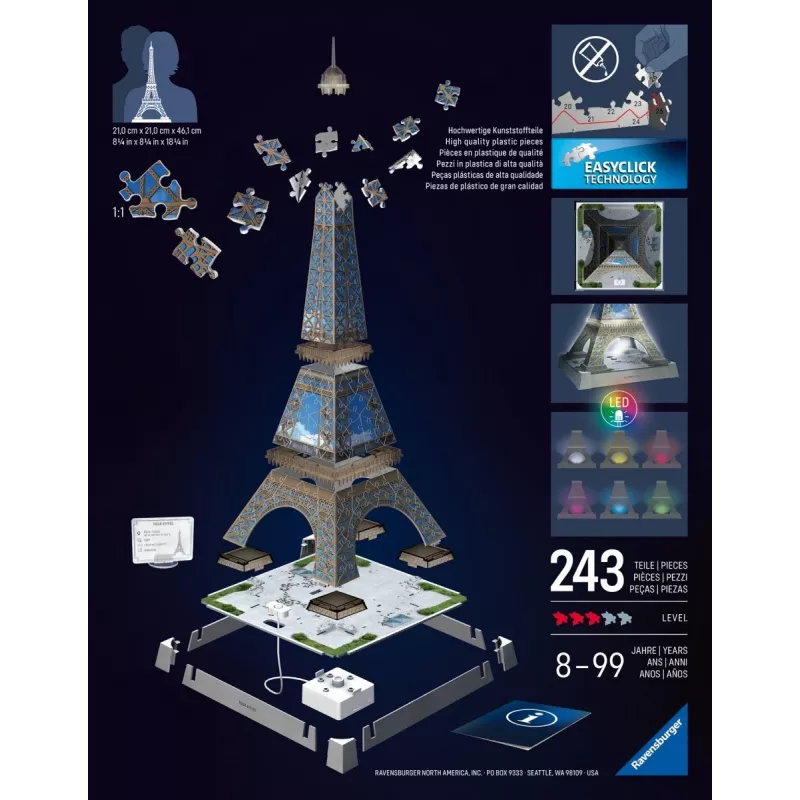 3D puzzle Eiffelova veža