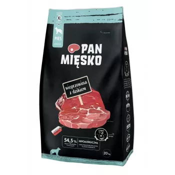 PAN MIĘSKO bravčové s diviakom (dospelý) maškrty XL - suché krmivo pre psov - 20 kg