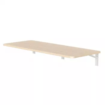 Nástenná skladacia polica MACLEAN MC-128 WD 100×40 cm imitácia dreva