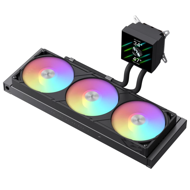 Gamemax CPU kvapalinový chladič | GLACIER 360 LCD BK | Intel, AMD