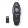 GEMBIRD bezdrôtový IR prezentér WP-L-11, 4 tlačidlá, 2,4 GHz RF USB prijímač, čierna, AAA batéria
