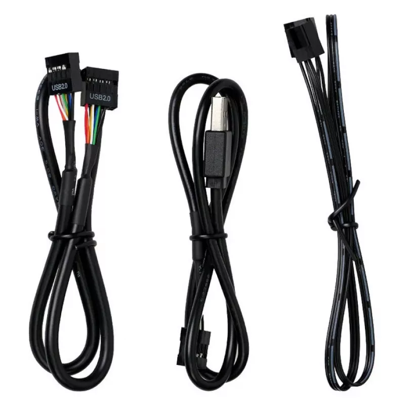 USB a PWM hub Lian Li EDGE HUB EG-HUB01B — 4× USB, 6× PWM konektory ventilátorov
