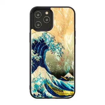 Ochranné puzdro iKins pre Apple iPhone 12 Pro Max s dizajnom Great Wave