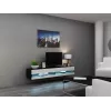 TV stojan cama meble VIGO NEW 30/180/40, 1800×400×300 mm, čierny vrchná doska, rám z drevotriesky