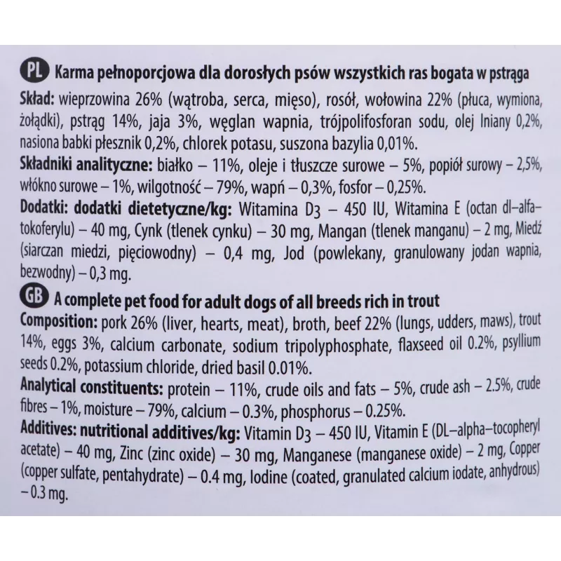 Mokré krmivo pre psov Dolina Noteci DOLINA NOTECI Premium Adult 400 g konzerva ryba