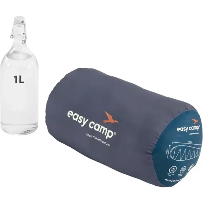 Easy Camp Starling Mummy Blue 8°C | spací vak | 210 x 75 x 50 cm | -5 až 12 °C | obojsmerný zips s autolock