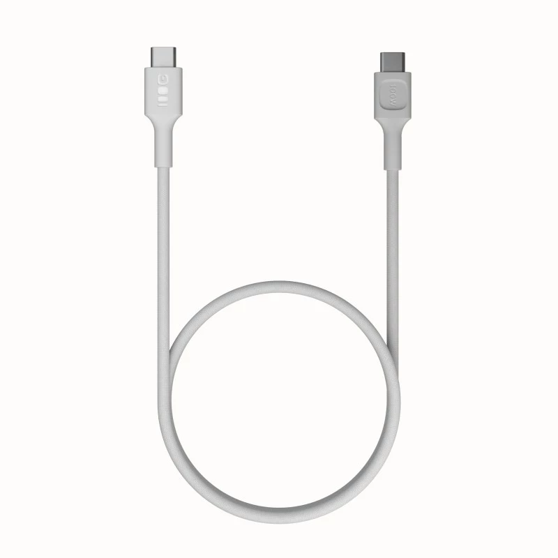 Kábel USB-C-USB-C PowerStream 100W pletený 1,2m biely