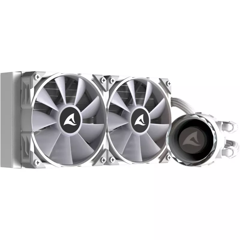 S80 RGB White AIO 240mm, kvapalinové chladenie biele
