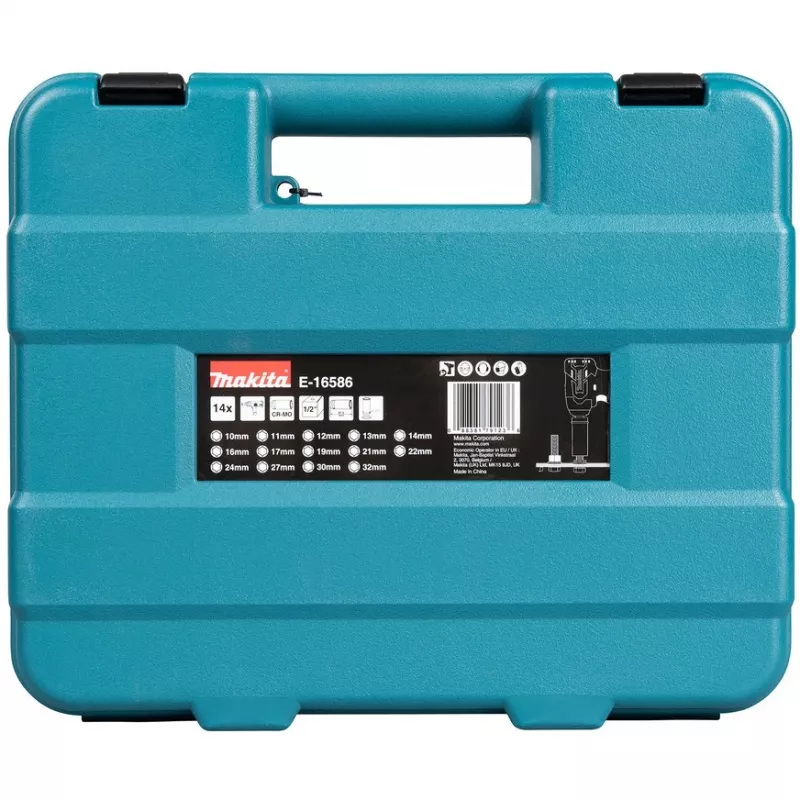 Makita E-16586 nástrčné kľúče pre rázový uťahovač sada nástrčných kľúčov čierna, zelená