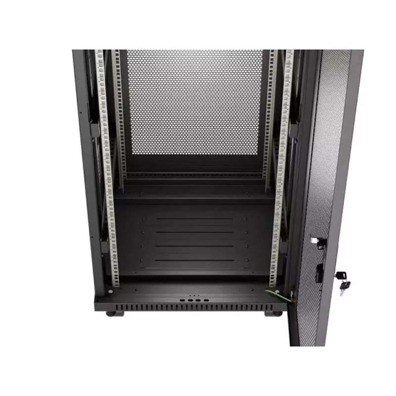 Racková skriňa LANBERG FF01-6624-23BL 24U samostatne stojaca 19 palcov 600×600 mm IP20 čierna