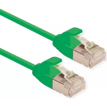 ROLINE GREEN U/FTP patch kábel Kat.6A (trieda EA), LSOH, tenký, zelený, 1 m (21.44.3333)