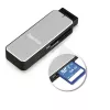 Hama 123900 čítačka kariet USB 3.0 SD/microSD, hliník, čierna/strieborná