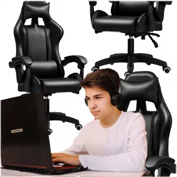 Extralink Gaming | Herná stolička | Kancelárska, otočná, škrupinové sedadlo, čierna, G-524