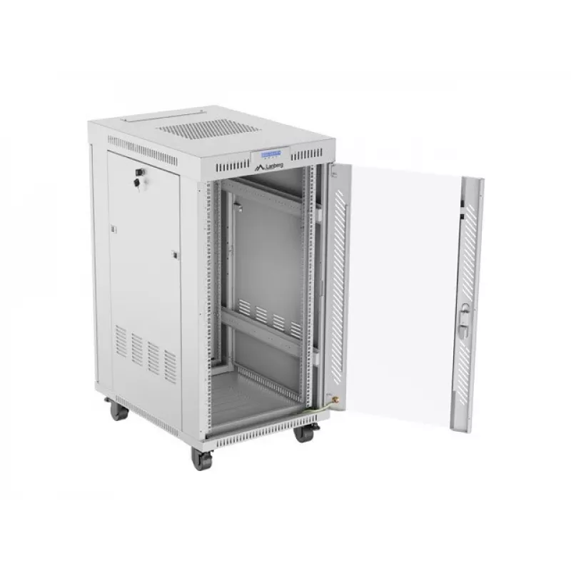 Stojaca skriňa LANBERG FF01-6822-12SL 22U samostatne stojaca, 1233×600×800 mm, IP20, 1200 kg