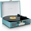 Remienkový audio gramofón Lenco TT-110 modrý biely poloautomatický