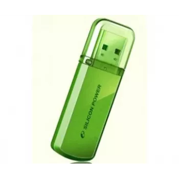 USB kľúč Silicon Power Helios 101 — 8 GB, USB 2.0, Type-A, zelená, dizajn s krytkou