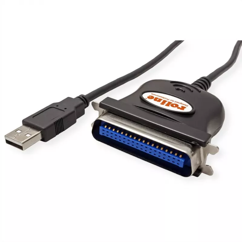 ROLINE 12.02.1092 káblový adaptér IEEE 1284 USB-A čierny (12.02.1092)