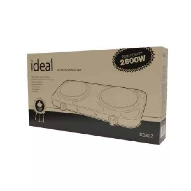 IDEAL 2-platňový elektrický sporák, maximálny výkon 2600 W
