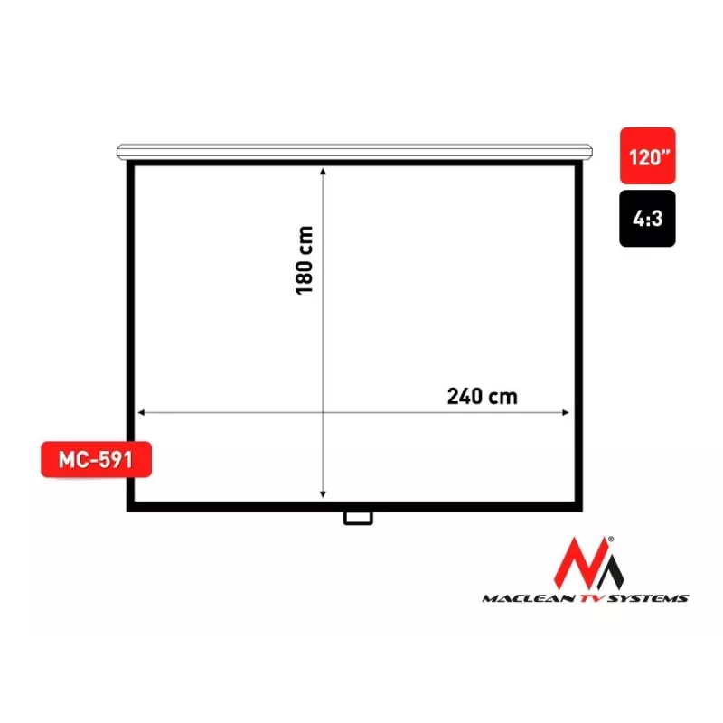 Projekčné plátno Maclean MC-591 3,05 m (120 inch) 4:3