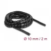 Delock flexibilná špirálová hadica 2 m x 10 mm čierna