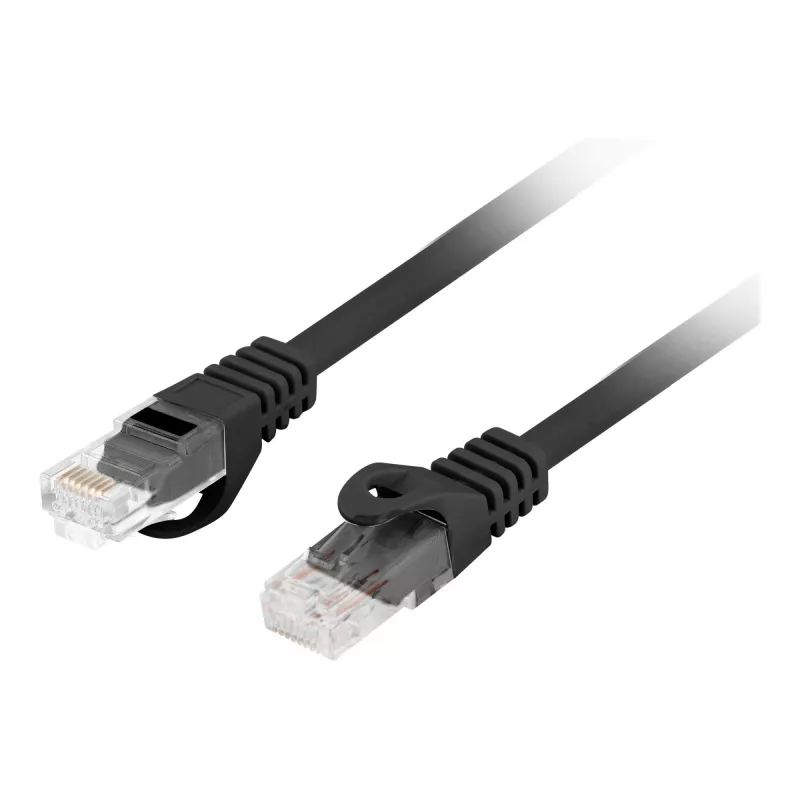 Sieťový kábel Lanberg PCU6-10CU-0200-BK Cat6 U/UTP RJ-45 priamy 2 m čierny