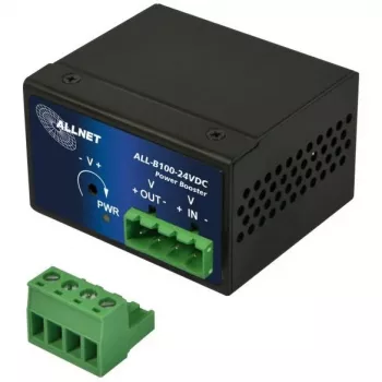 DC-DC Power Booster ALLNET ALL-B100-24VDC: 24VDC vstup na 48–55VDC výstup, až do 95W