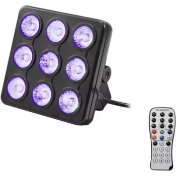 LED efektové svetlo EUROLITE model 42110199 s 9 LED, DMX ovládanie