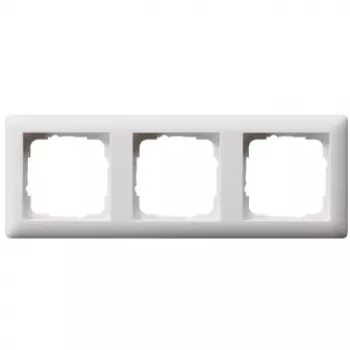 Nástenný rám, Gira Standard 55 biely — termoplast, bezskrutkový dizajn, 80,7×223,3 mm, hrúbka 11,4 mm