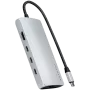 Satechi ST-P8KES USB-C viacportový adaptér 8K s Ethernet V3, strieborný