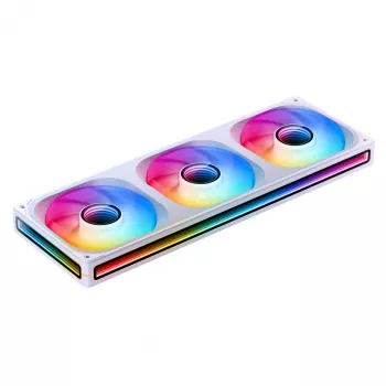 360mm ARGB PWM sada ventilátorov chladiča Jonsbo ZB-360 biela — 3x120mm PWM ARGB ventilátory pre radiátory vodného chladenia