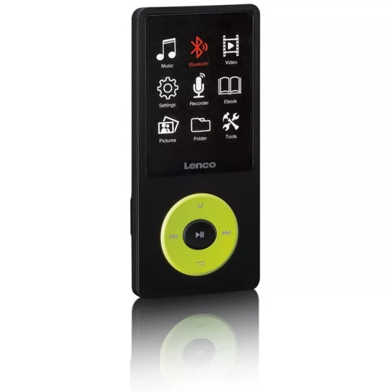 MP3 prehrávač Lenco Xemio-860GN 8 GB čierny/limetkovozelený LCD 18h prehrávanie