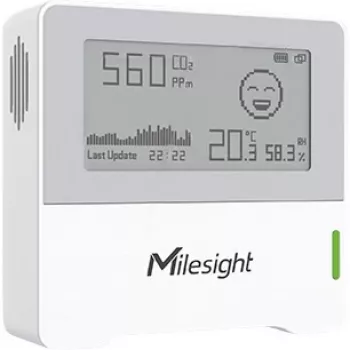 Interiérový klimatický senzor Milesight AM103 LoRaWAN 868MHz — meranie teploty a vlhkosti