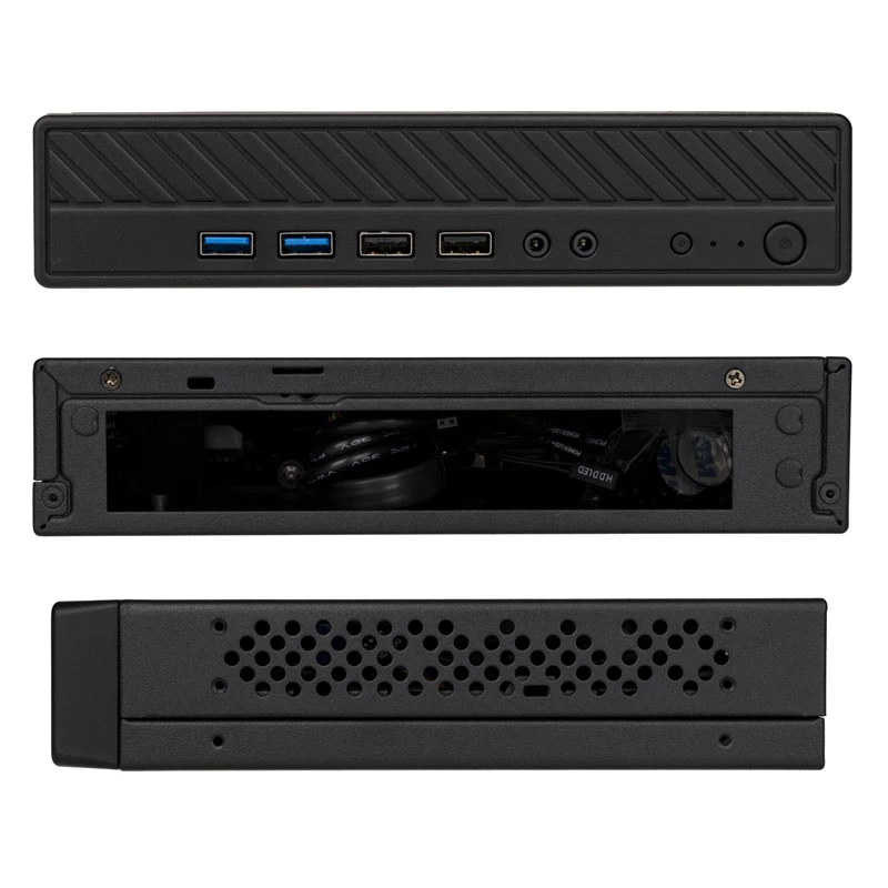 Akasa Cypher MX3 - Mini-Tower - PC - SGCC - čierna - Thin Mini-ITX - pevný disk - napájanie (A-ITX38U3-M1B)