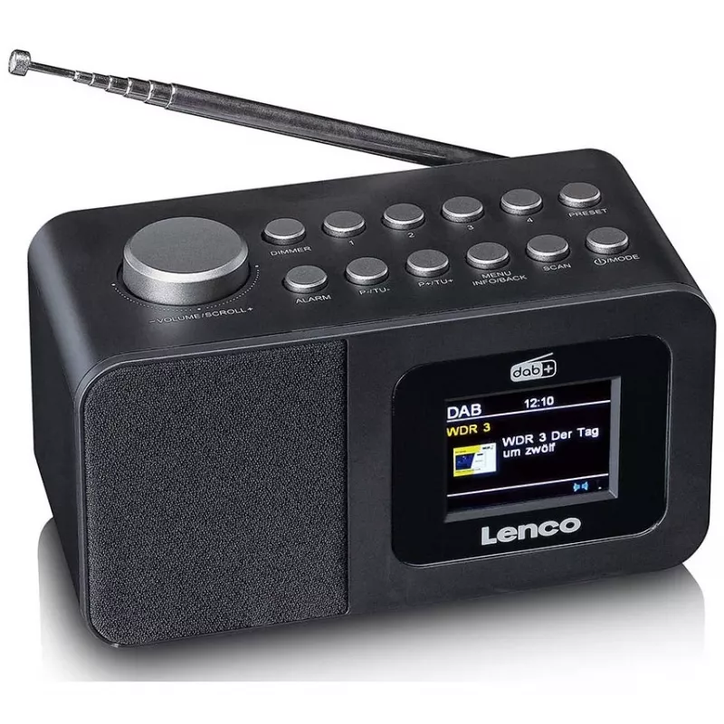 Lenco CR-625BK rádiobudík DAB+/FM s Bluetooth a bezdrôtovým nabíjaním, čierny