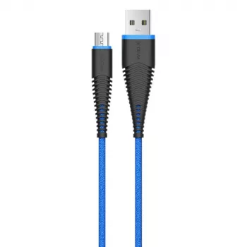 USB Micro-B kábel Devia Fish 1 Series 5V 2,4A 1,5m modrý