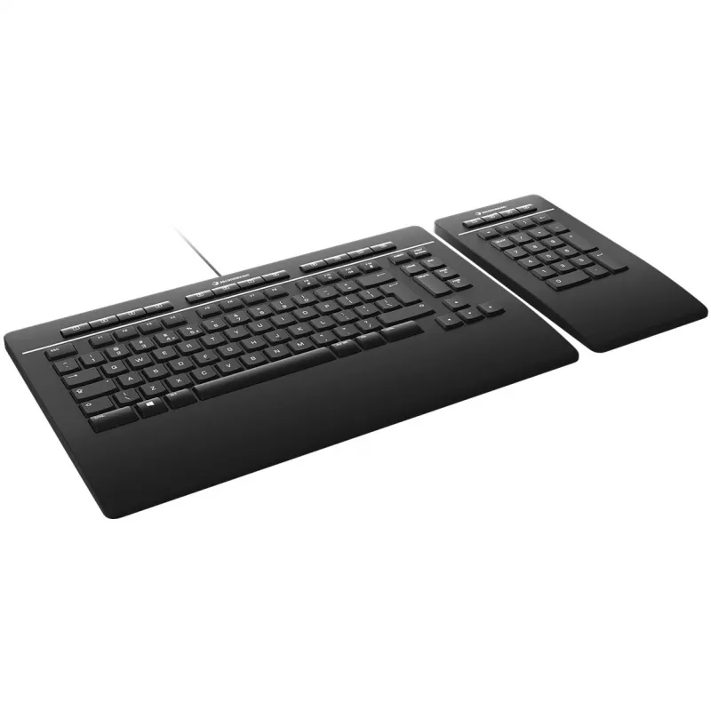 3Dconnexion Keyboard Pro s numerickým blokom - klávesnica a numerický blok - USB - QWERTZ - nemecká (3DX-700091)
